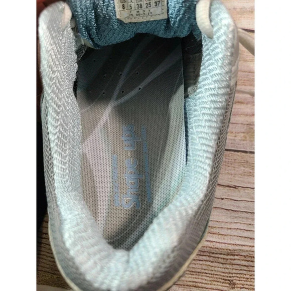 Skechers Shape Ups Women's Walking Toning Shoes Size 8 Gray Silver Blue Fitness - Picture 8 of 9